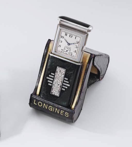 Longines. A fine and unusual silver and enamel purse watch , SIGNED LONGINES, CASE NO. 5036894