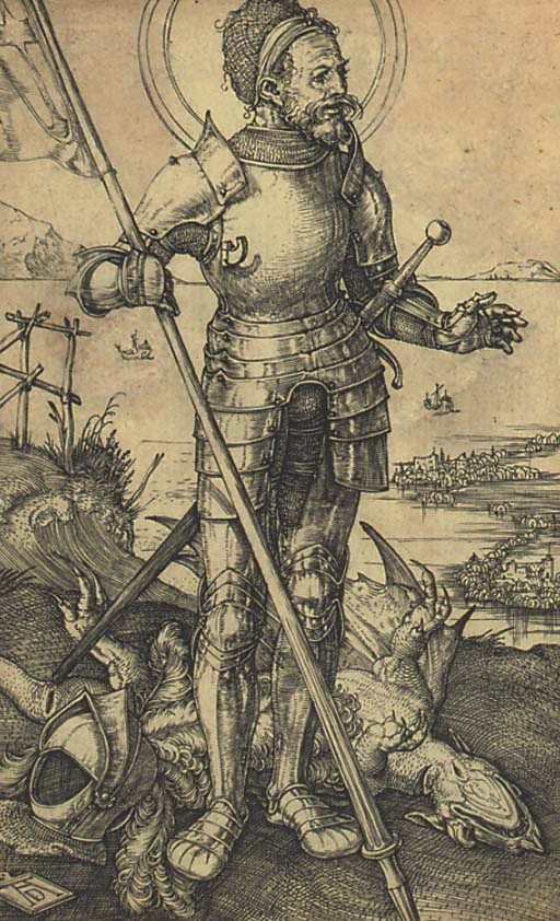 St. George on Foot (B. 53; M., Holl. 55) 

