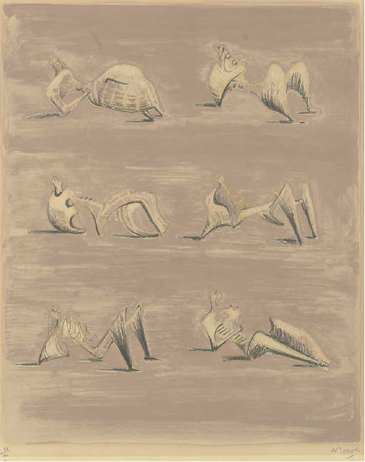 Six Reclining Figures (C. 38) 
