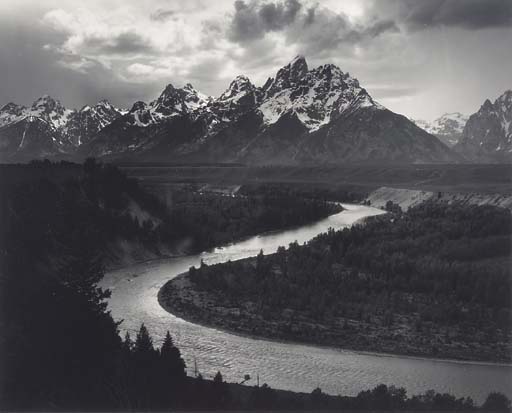 The Teton Range and the Snake River, Grand Teton National Park, Wyoming, 1942
