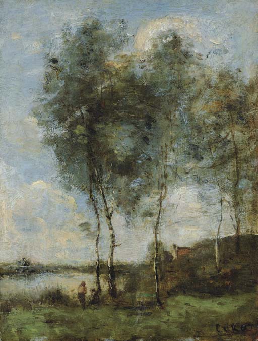 Pêcheur au bord de la rivière 
