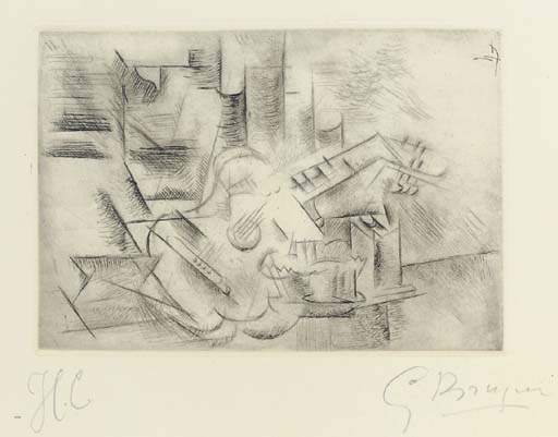Petite Guitare cubiste (Guitare sur un table) (Vallier 2) 
