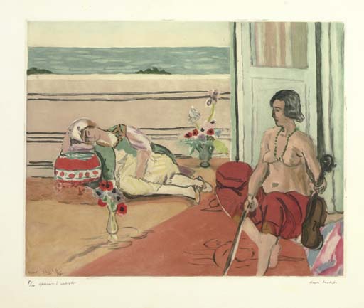 Odalisque sur la terrasse, by Jacques Villon (D. I; Ginestet & Pouillon E633)
