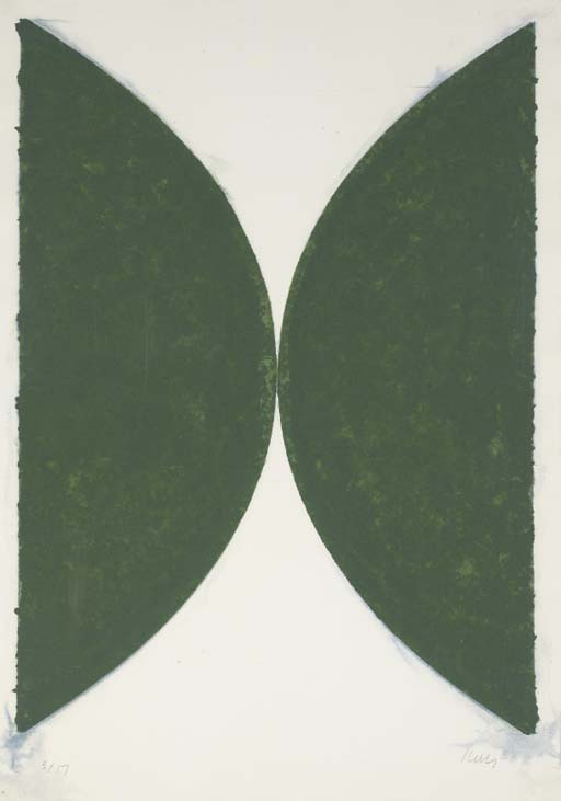 Colored Paper Image II (Dark Green Curve) (A. 142) 
