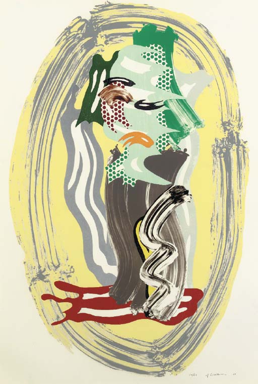 Green Face, from Brushstroke Figures (C. 232) 
