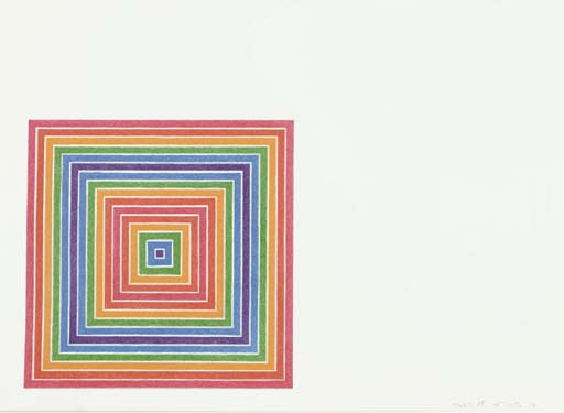 Multicolored Squares, State II: Four Plates, from Concentric Squares and Mitered Mazes (A. 77a-78a, 80a-81a)
