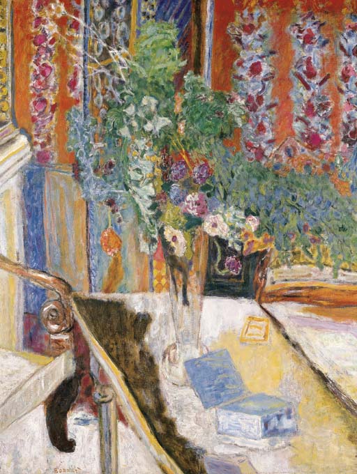 Pierre Bonnard (1867-1947) , Intérieur avec des fleurs | Christie's