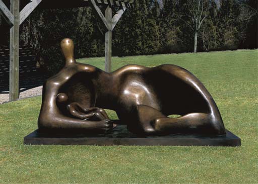 Draped Reclining Mother and Baby 
