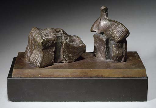 Two Piece Reclining Figure: Maquette No. 1 
