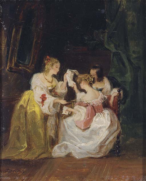 Achille Jacques Jean Marie Devéria (French, 18001857) , Love Letters