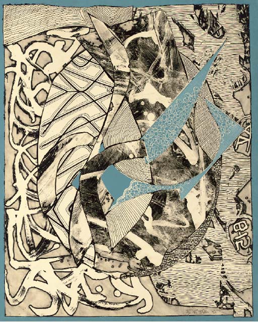 Swan Engraving Blue, from Swan Engraving Series (A. 168) 
