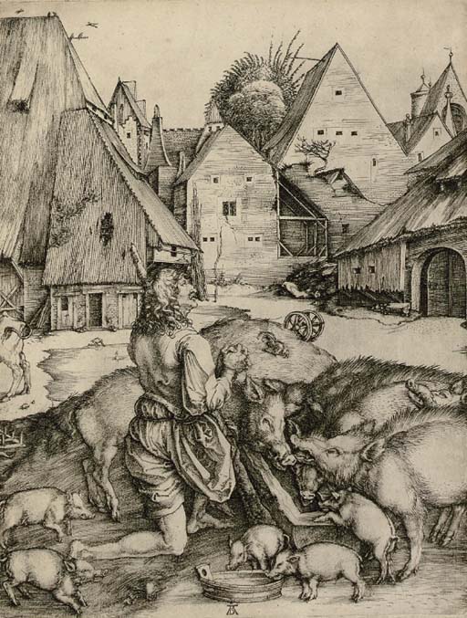 The Return of the Prodigal Son (Bartsch, Meder, Hollstein 28) 
