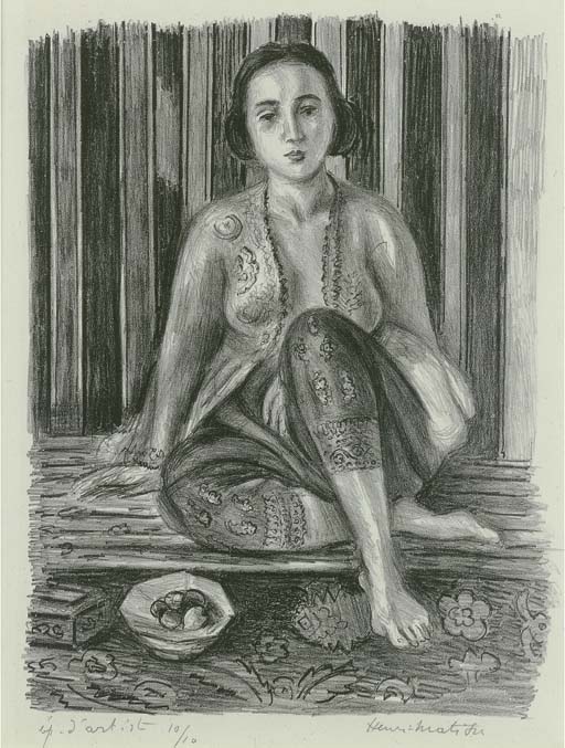 Odalisque à la coupe de fruits (D. 466) 
