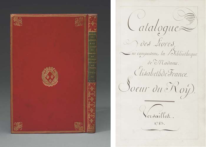 Elisabeth Philippe Marie Helene De France Called Madame Elisabeth 1764 94 Catalogue Des Livres Qui