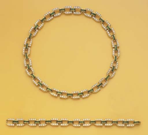 PARURE EMERAUDES ET DIAMANTS, PAR MORABITO
