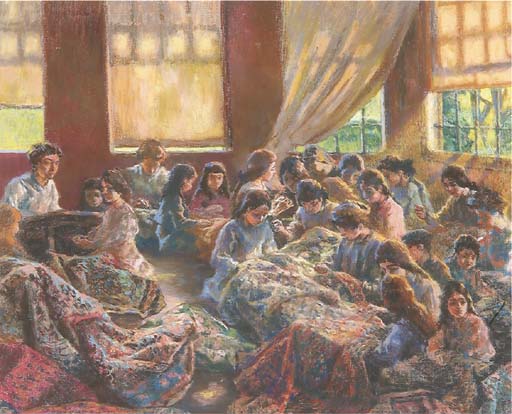 Un atelier de tapisserie 
