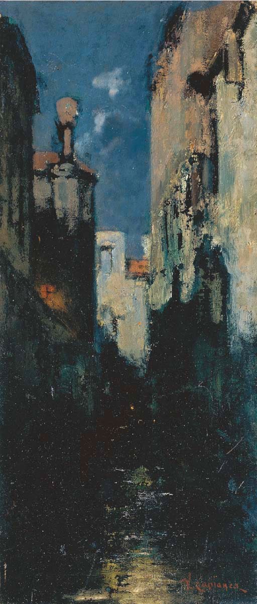 Vincenzo Cabianca (Italia 18271902) , Venezia, scorcio di canale