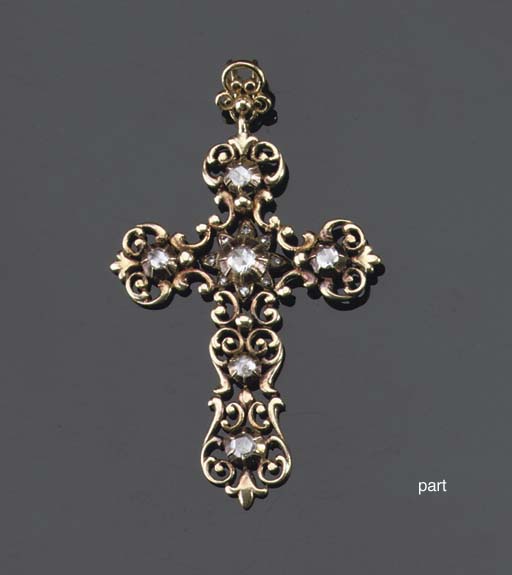 TWO ANTIQUE GEMSET CROSS PENDANTS Christie's