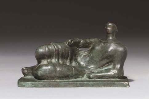 Reclining figure: Maquette for Memorial figure, Dartington Hall 
