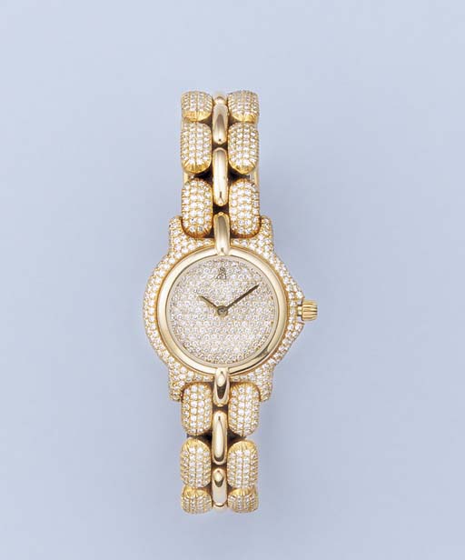 A LADY'S DIAMOND WATCH, BY BERTOLUCCI