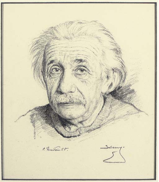Эйнштейн рисунок легкий
