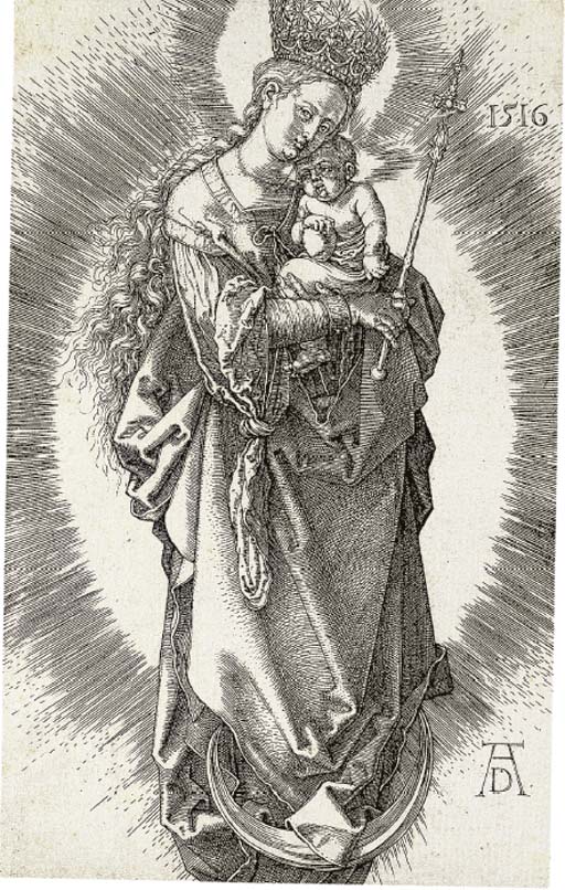 Virgin on a Crescent with a Crown of Stars and a Scepter (B. 32, M., Holl. 37)

