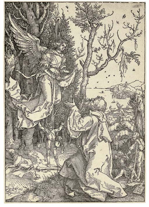 Joachim and the Angel, from The Life of the Virgin (B. 78; M., Holl. 190)
