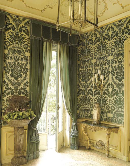 Three Pairs Of Dark Green Velvet Curtains Circa 1960 Supplied