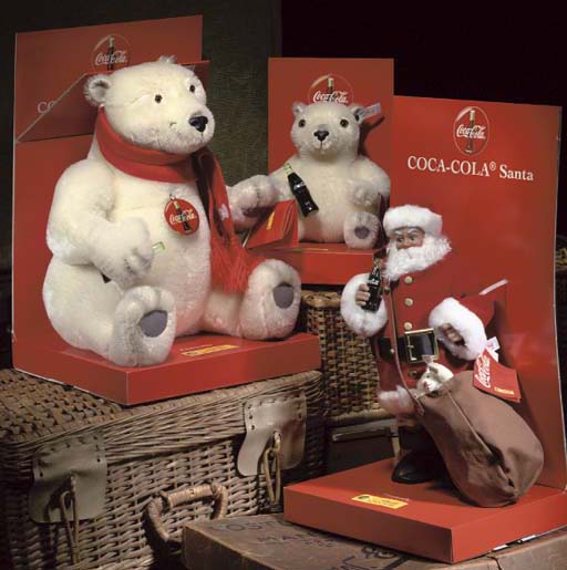 steiff coca cola santa