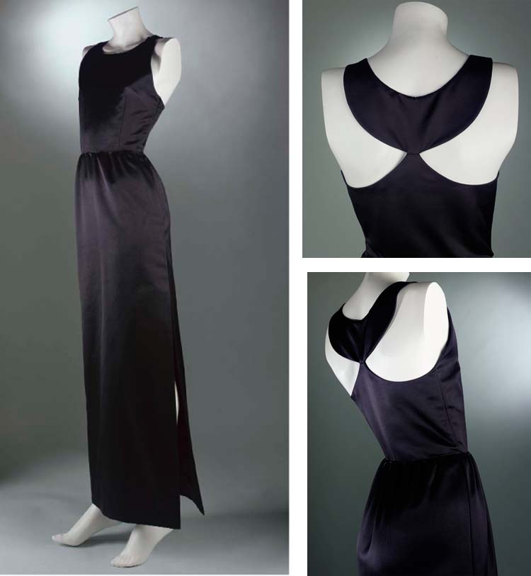 audrey hepburn long black dress