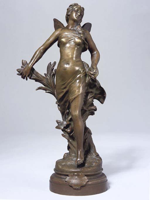 ADRIEN-ETIENNE GAUDEZ , ONDINE A PATINATED BRONZE FIGURE OF A WINGED MAIDEN | Christies ADRIEN-ETIENNE GAUDEZ , ONDINE A... 