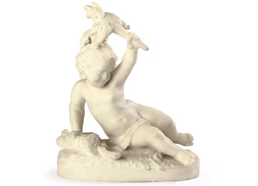 A French Carved White Marble Figure Entitled L Amour C A La Folie