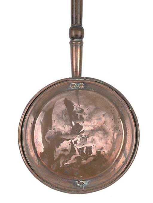 AN ENGLISH COPPER WARMING PAN , 18TH CENTURY Christie's
