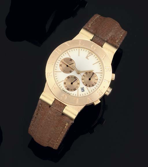 Philip Zepter. An 18ct Gold Automatic Chronograph Wristwatch with date  indication
