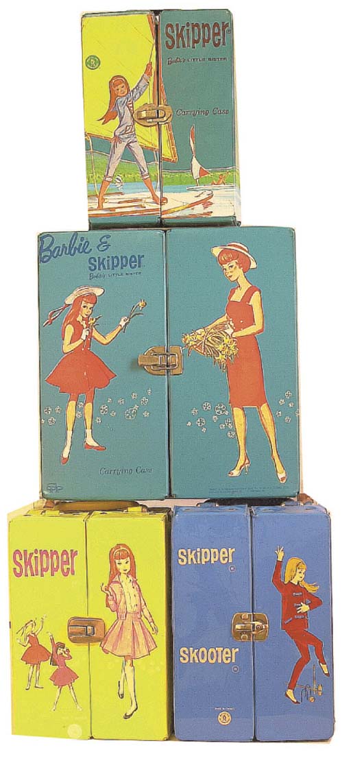 barbie and skipper carrying case
