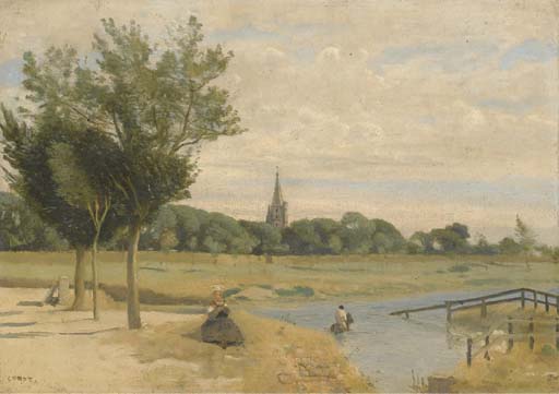 L'abreuvoir; vue prise près des remparts, avec la Tour de la Lanterne, La Rochelle
