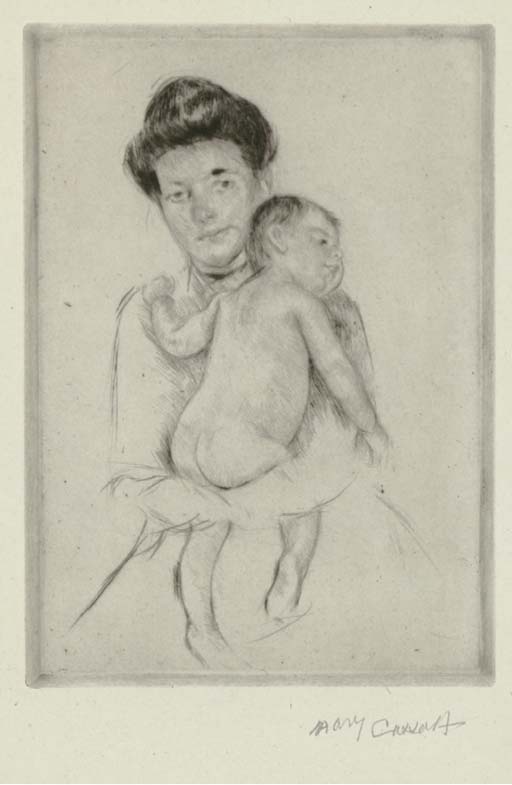 Mother Holding Her Nude Baby (B. 206) 
