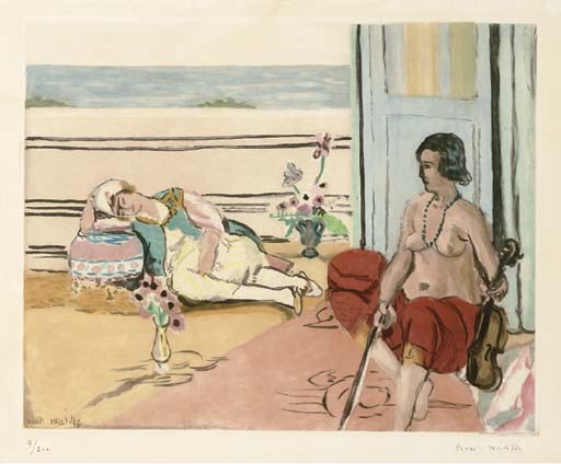 Odalisque sur la Terrasse, by Jacques Villon (Ginestet & Pouillon E633) 
