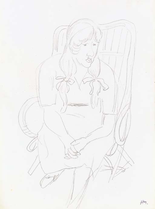 Fille assise 
