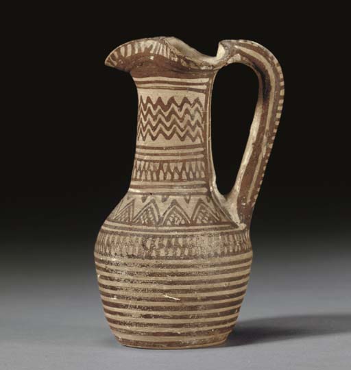 A Greek Pottery Oinochoe Geometric Period Circa 8th Century
