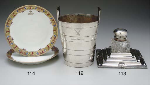 A set of demitasse cups and saucers for the Italian Line