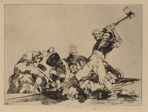 Lo Mismo, Plate 3 from Los Desastres de le Guerra (H. 123) 
