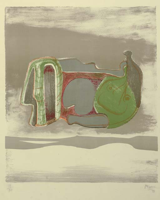 Reclining Figure with Sky Background (C. 238) 
