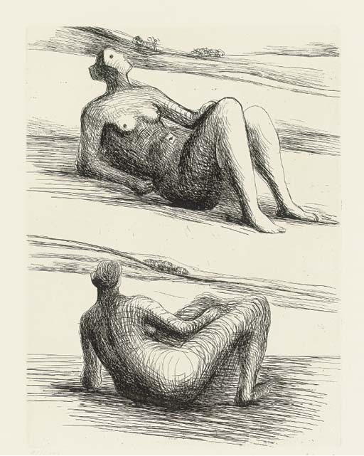 Two Reclining Figures (C. 466) 
