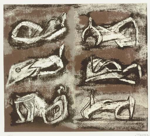 Six Reclining Figures (C. 617) 
