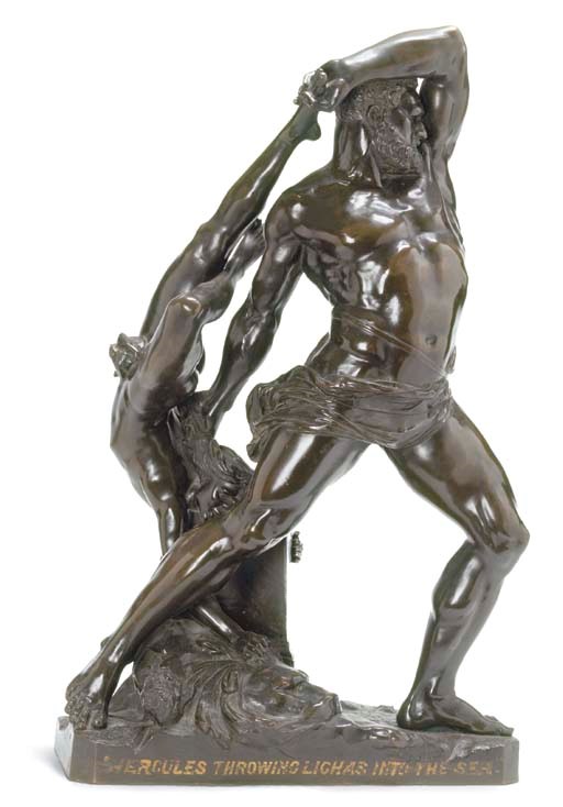 An Italian bronze group of Hercules and Lichas