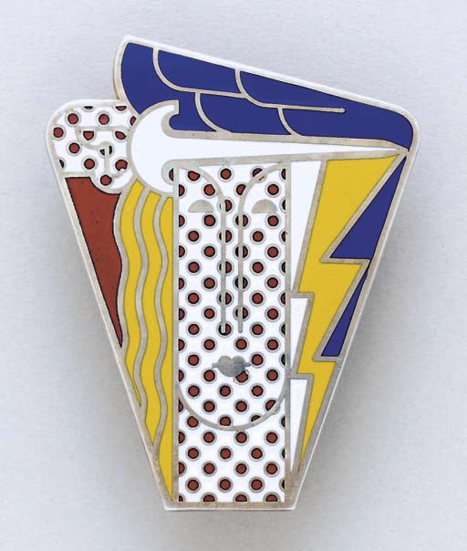 Modern Head Brooch 

