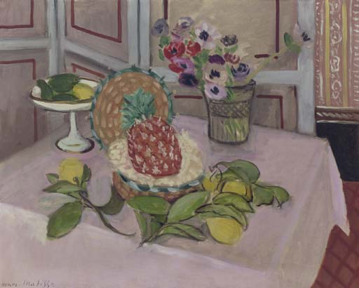 Nature morte: ananas, citrons 
