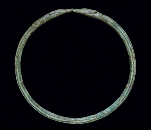 A GREEK BRONZE TORQUE HELLENISTIC PERIOD CIRCA 3RD CENTURY B C 
