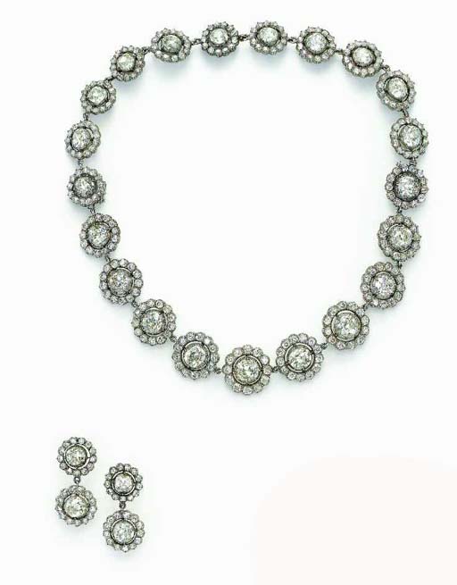 An Antique Diamond Necklace By Cartier